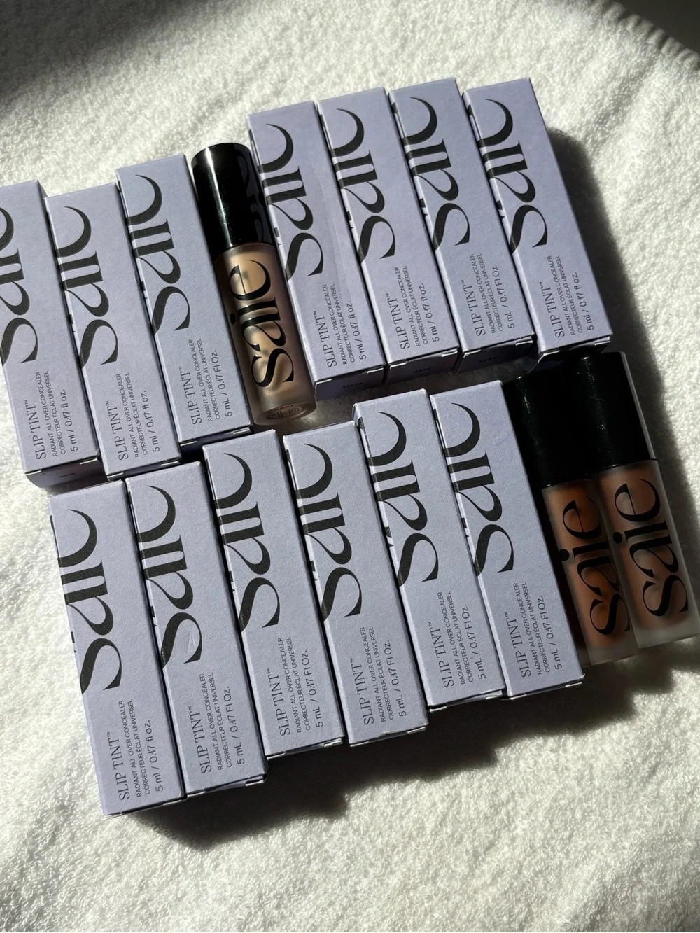 Saie Slip Tint Lipstick Collection — Nude and Warm Brown Shades